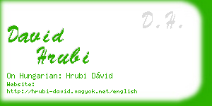david hrubi business card